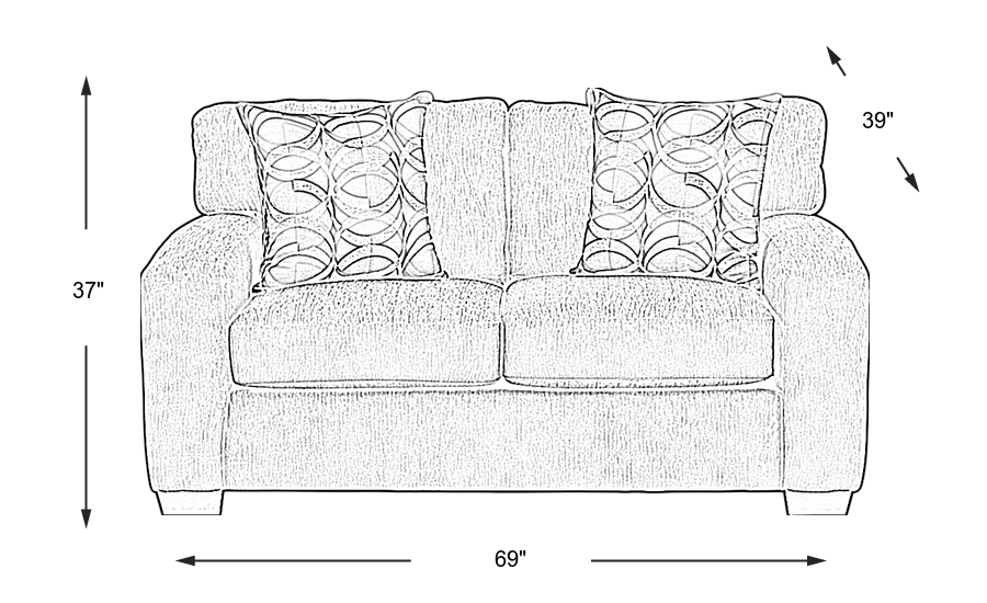 Dimension Image. Please refer to the Dimension Tab on this page for dimension details.