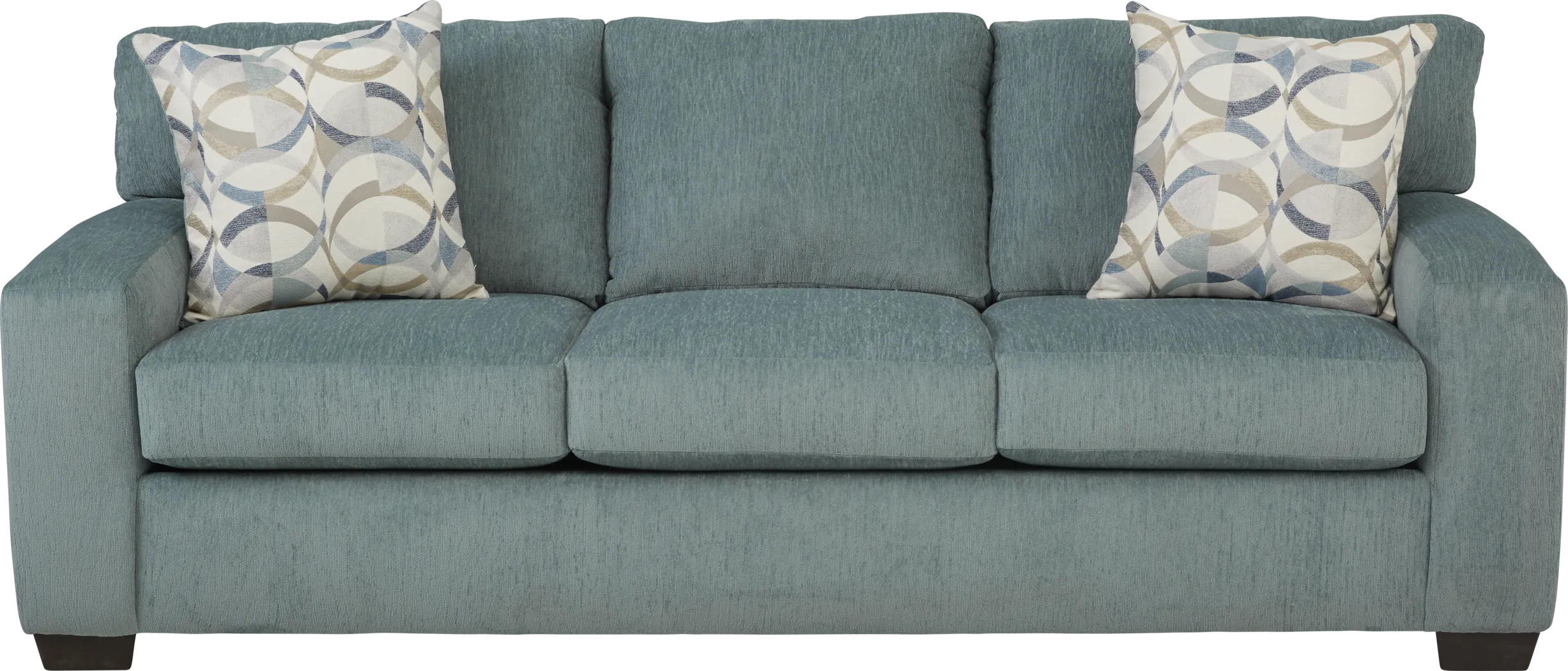 Burke Teal 7 Pc Living Room with Sleeper Sofa - Thumbnail - Image 2