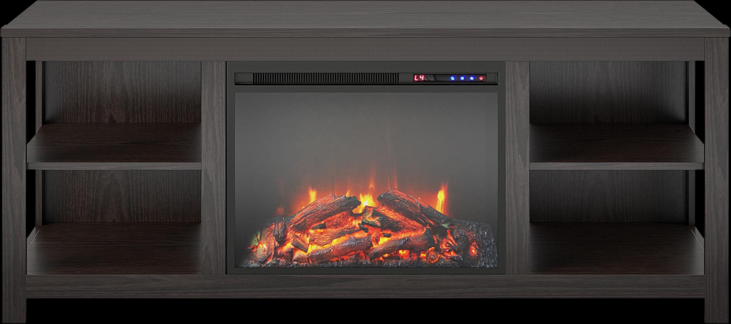 Burkhard Espresso 59 in. Console with Electric Fireplace - Thumbnail - Image 3