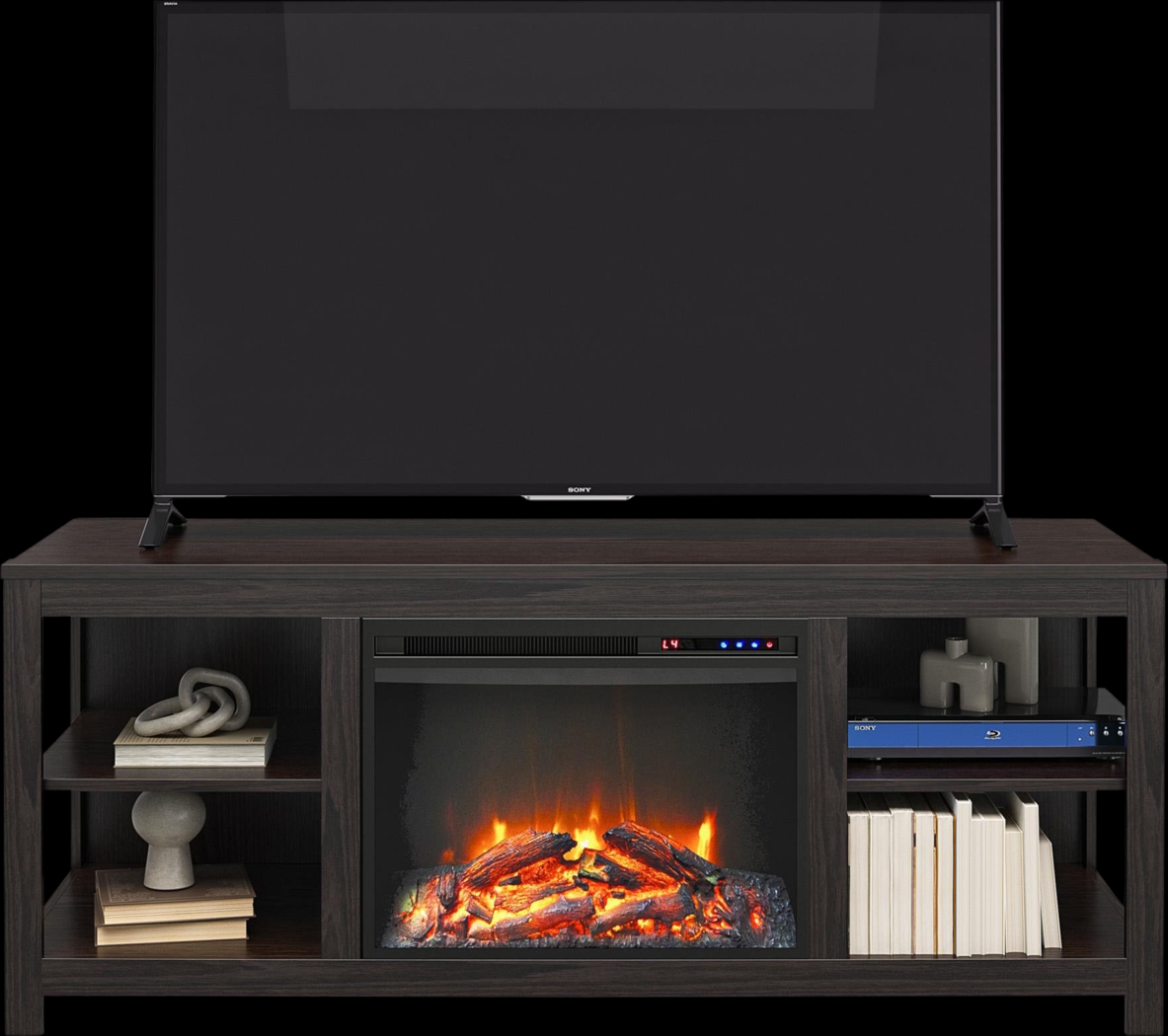 Burkhard Espresso 59 in. Console with Electric Fireplace - Thumbnail - Image 5