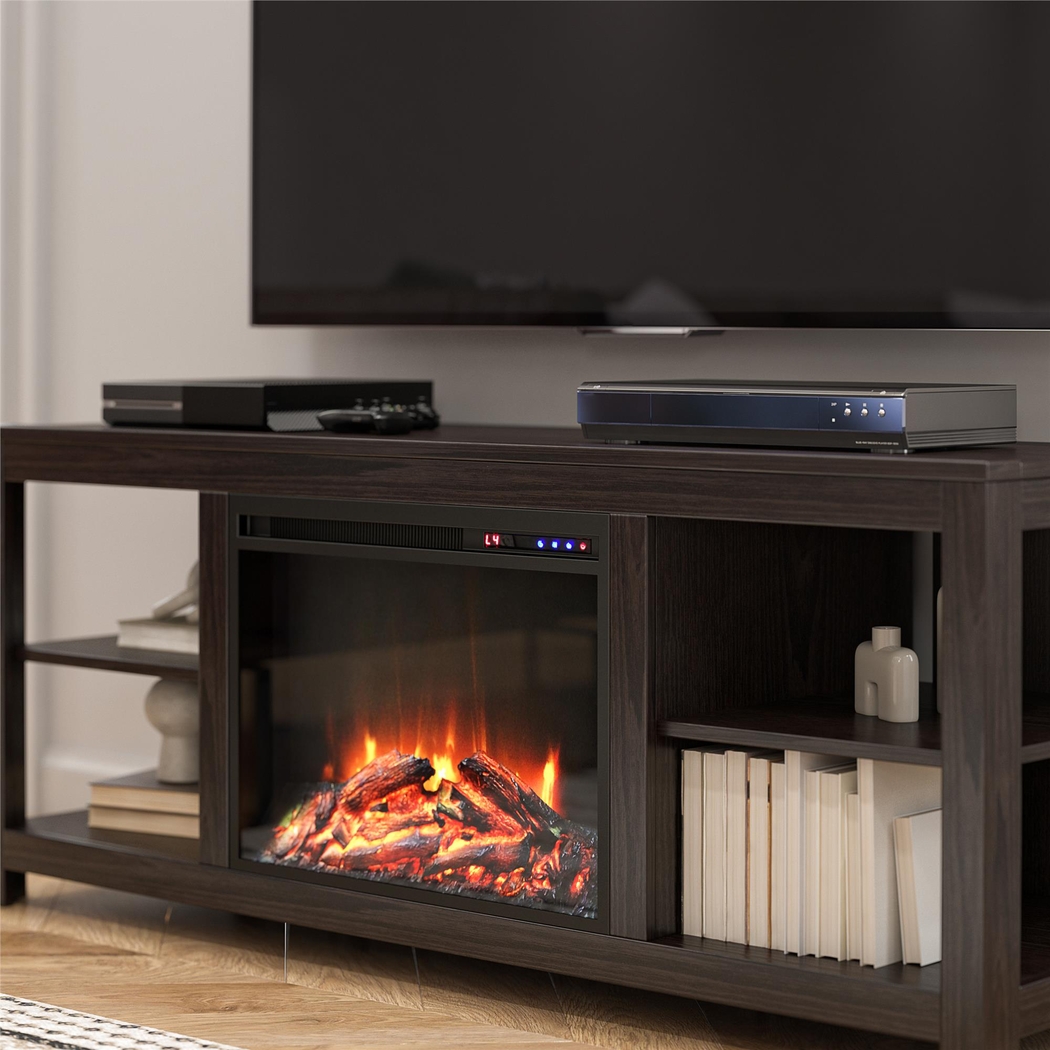 Burkhard Espresso 59 in. Console with Electric Fireplace - Thumbnail - Image 9