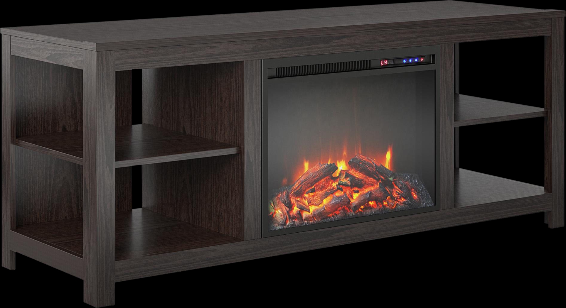 Burkhard Espresso 59 in. Console with Electric Fireplace - Thumbnail - Image 1