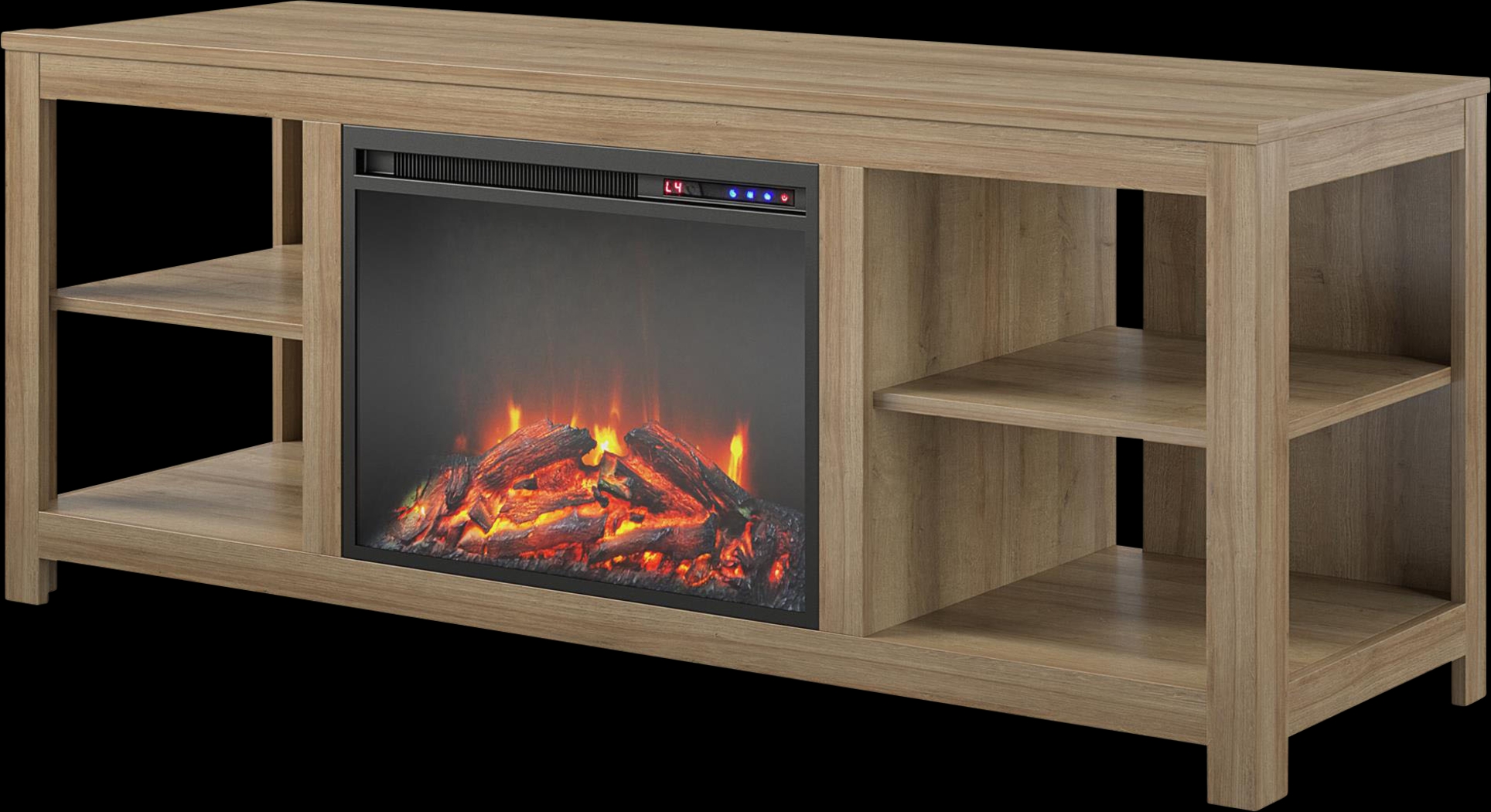 Burkhard Oak 59 in. Console with Electric Fireplace - Thumbnail - Image 6
