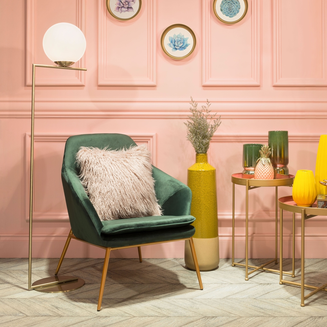 Burklee Green Accent Chair - Thumbnail - Image 6