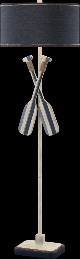 Burkston Blue Floor Lamp - Thumbnail - Image 1