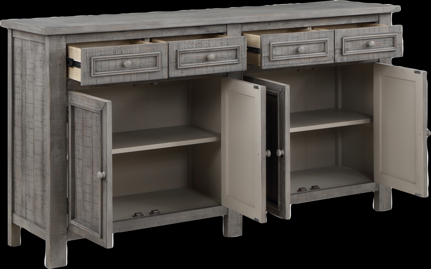 Burkwood Gray Credenza - Thumbnail - Image 4