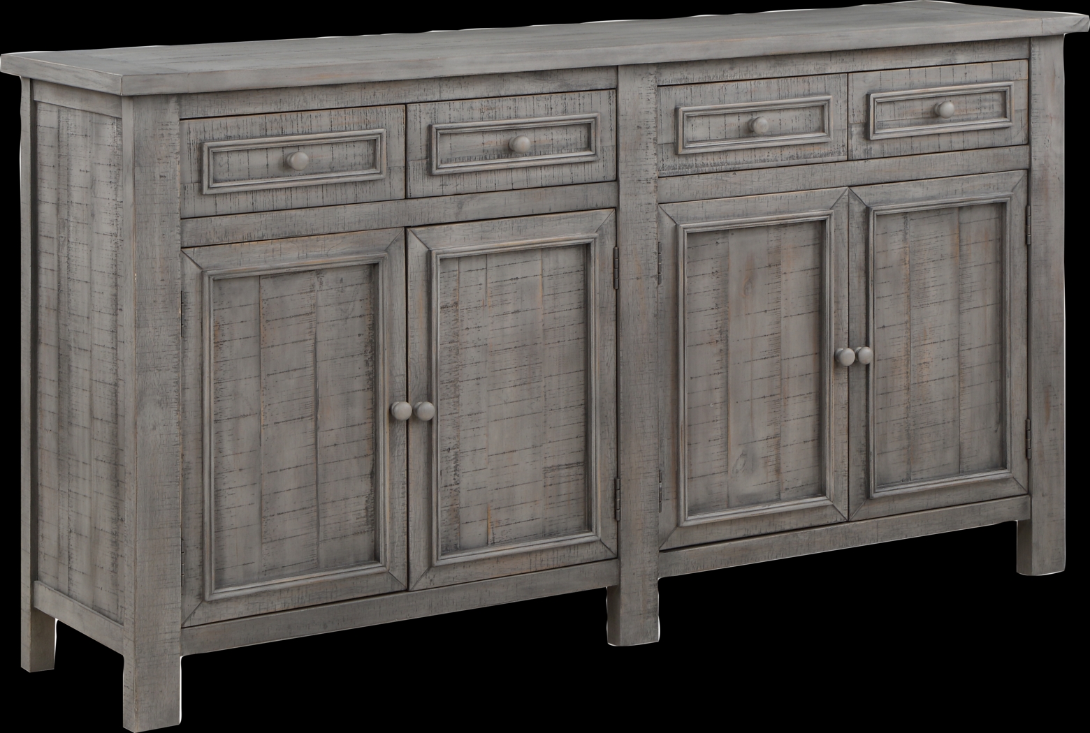 Burkwood Gray Credenza - Thumbnail - Image 1
