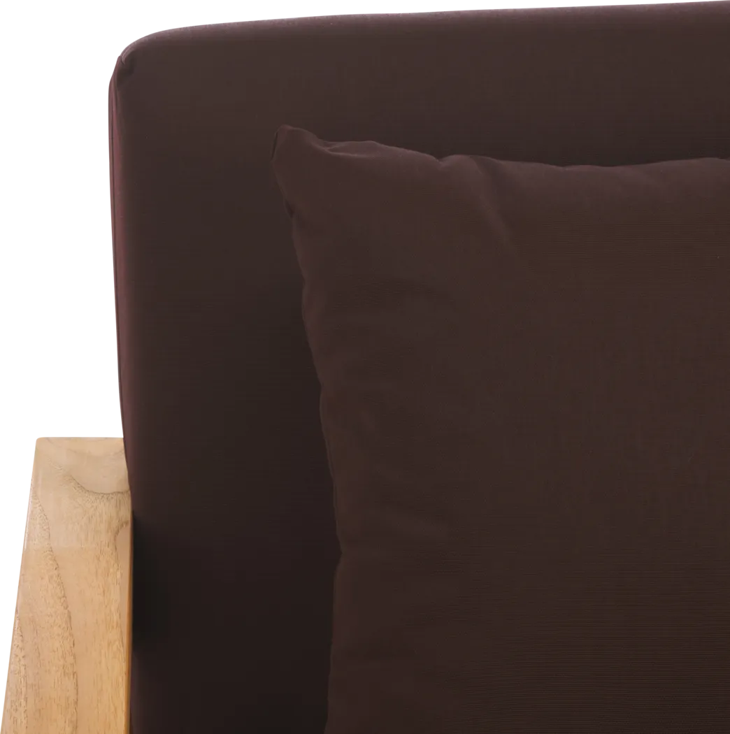 Burling Cay Natural Outdoor Sofa with Dark Brown Cushions - Thumbnail - Image 5