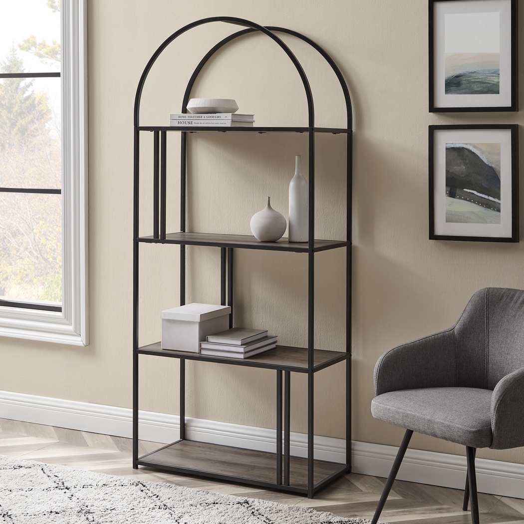 Burlywood Gray Bookcase - Thumbnail - Image 2