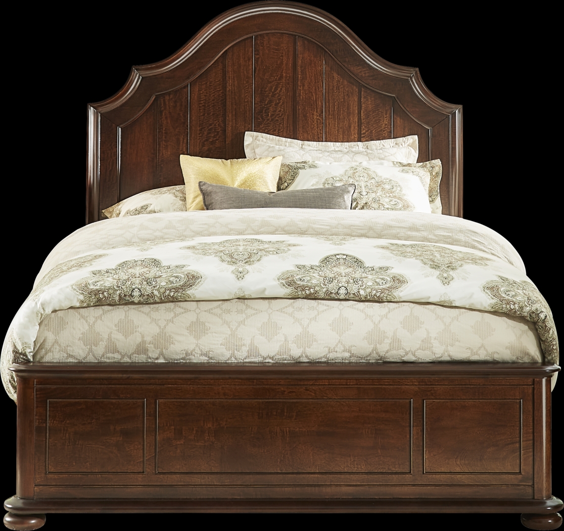 Burnette Brown Cherry 3 Pc Queen Bed - Thumbnail - Image 1