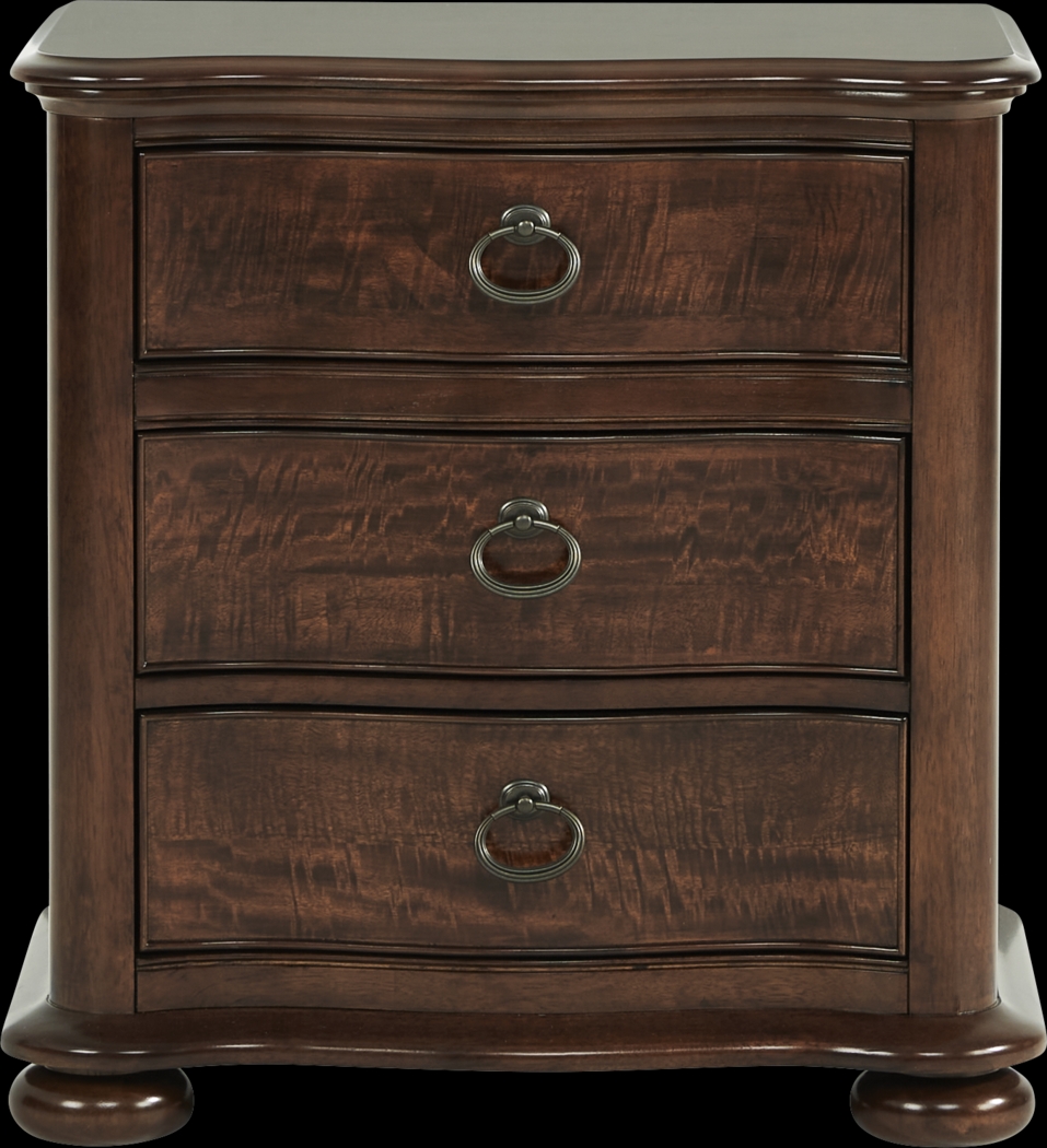 Burnette Brown Cherry Nightstand - Thumbnail - Image 1