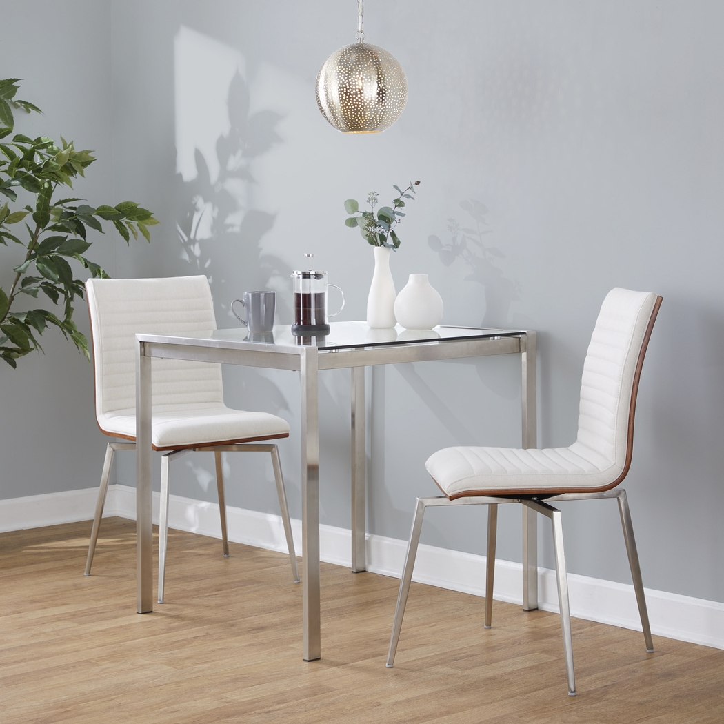 Burnsfield Cream Swivel Side Chair, Set of 2 - Thumbnail - Image 2