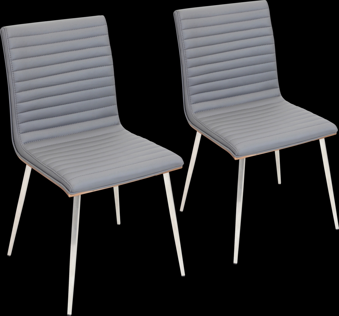 Burnsfield Gray Swivel Side Chair, Set of 2 - Thumbnail - Image 1