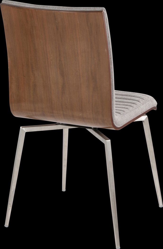 Burnsfield Light Gray Swivel Side Chair, Set of 2 - Thumbnail - Image 6