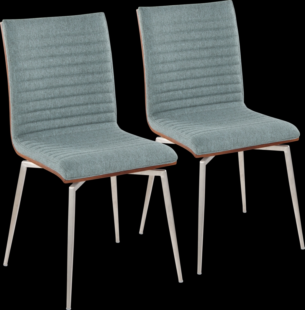 Burnsfield Green Swivel Side Chair, Set of 2 - Thumbnail - Image 1