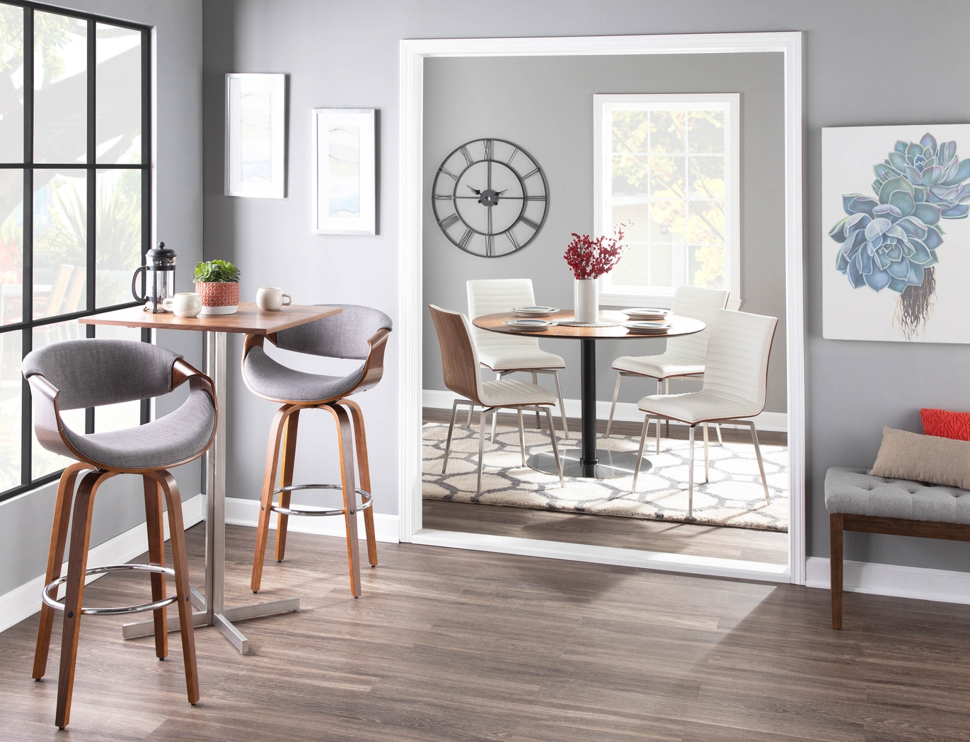 Burnsfield White Swivel Side Chair, Set of 2 - Thumbnail - Image 12