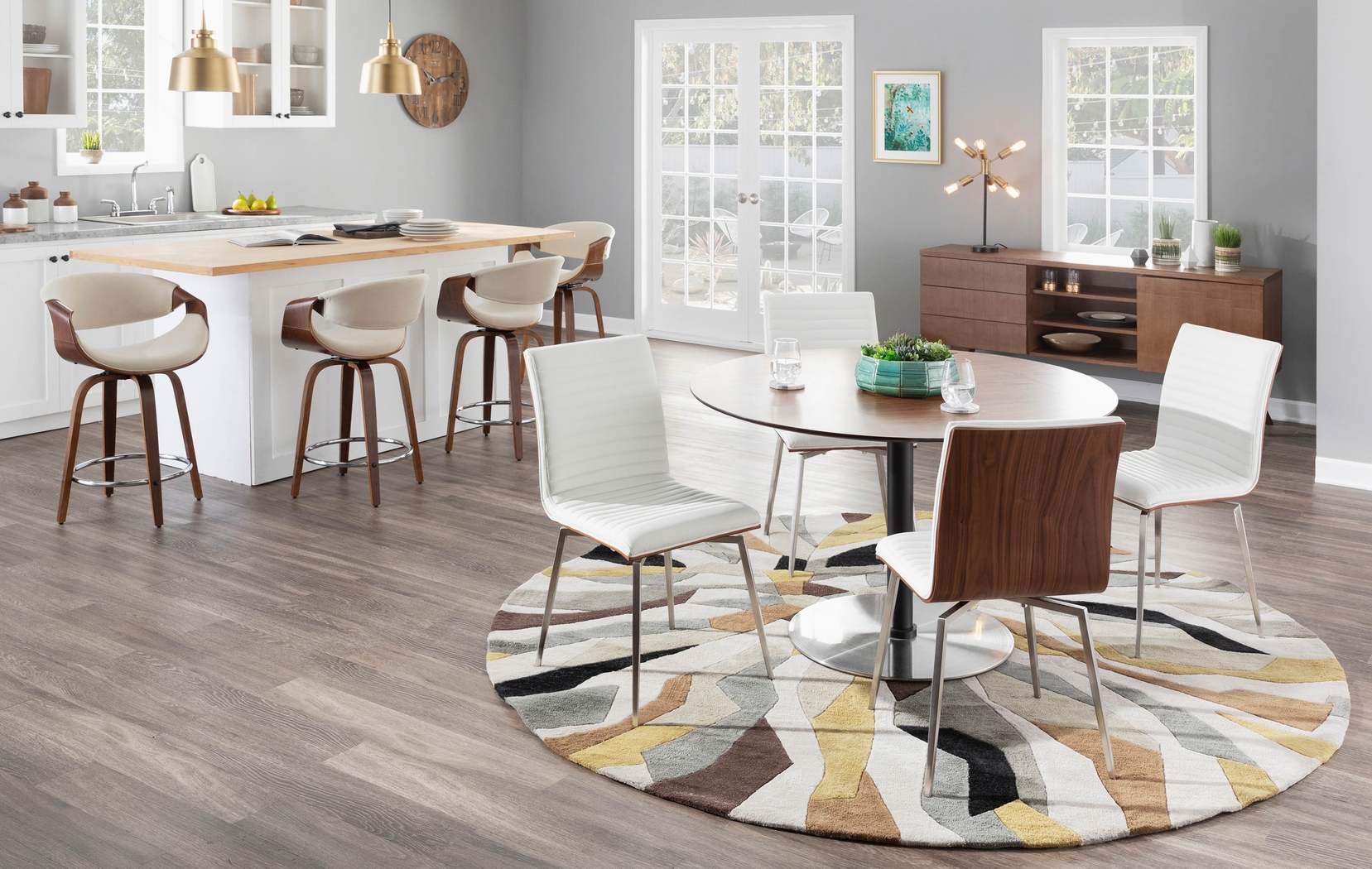 Burnsfield White Swivel Side Chair, Set of 2 - Thumbnail - Image 13