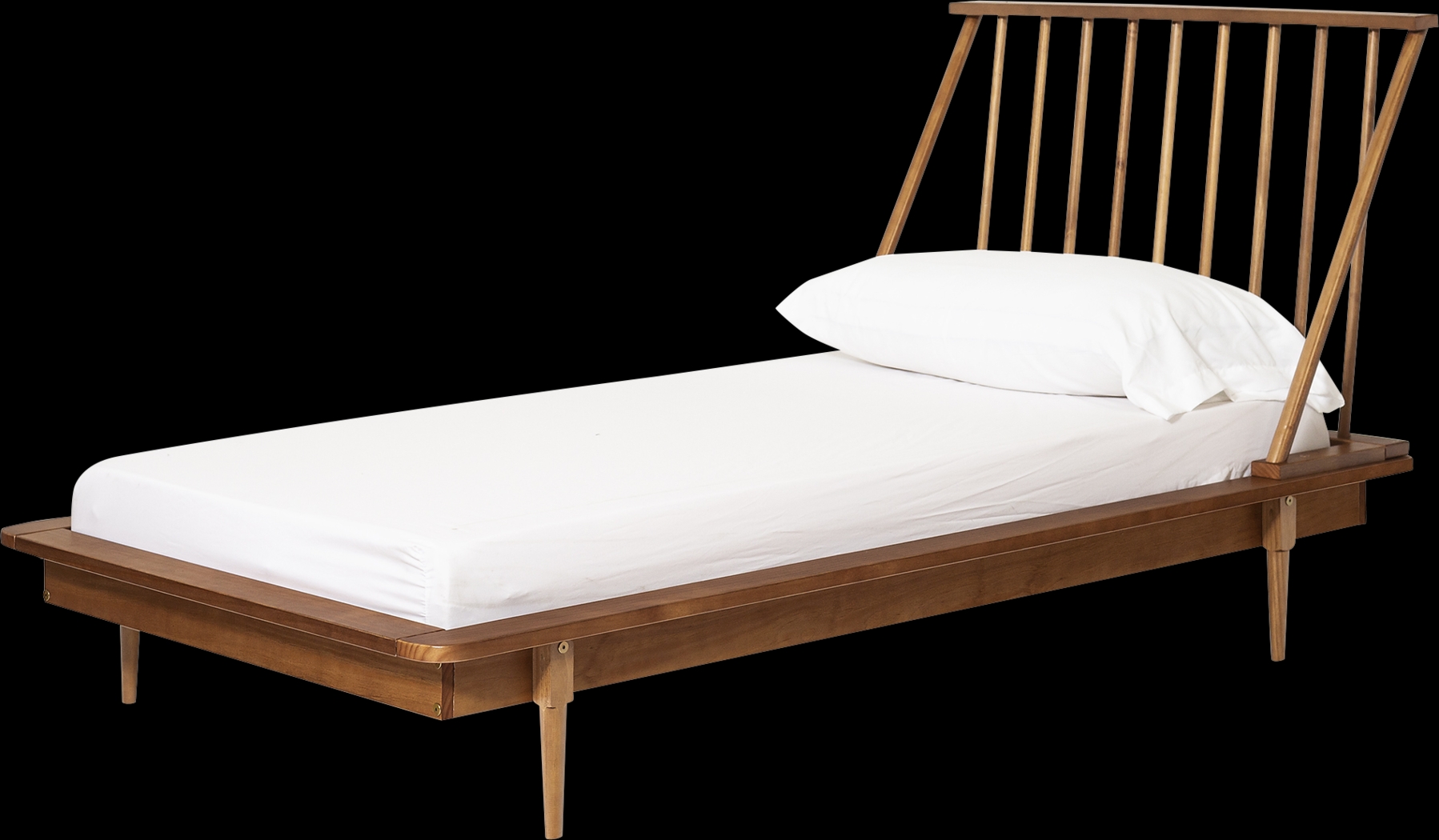 Burnsley Brown Twin Bed - Thumbnail - Image 1