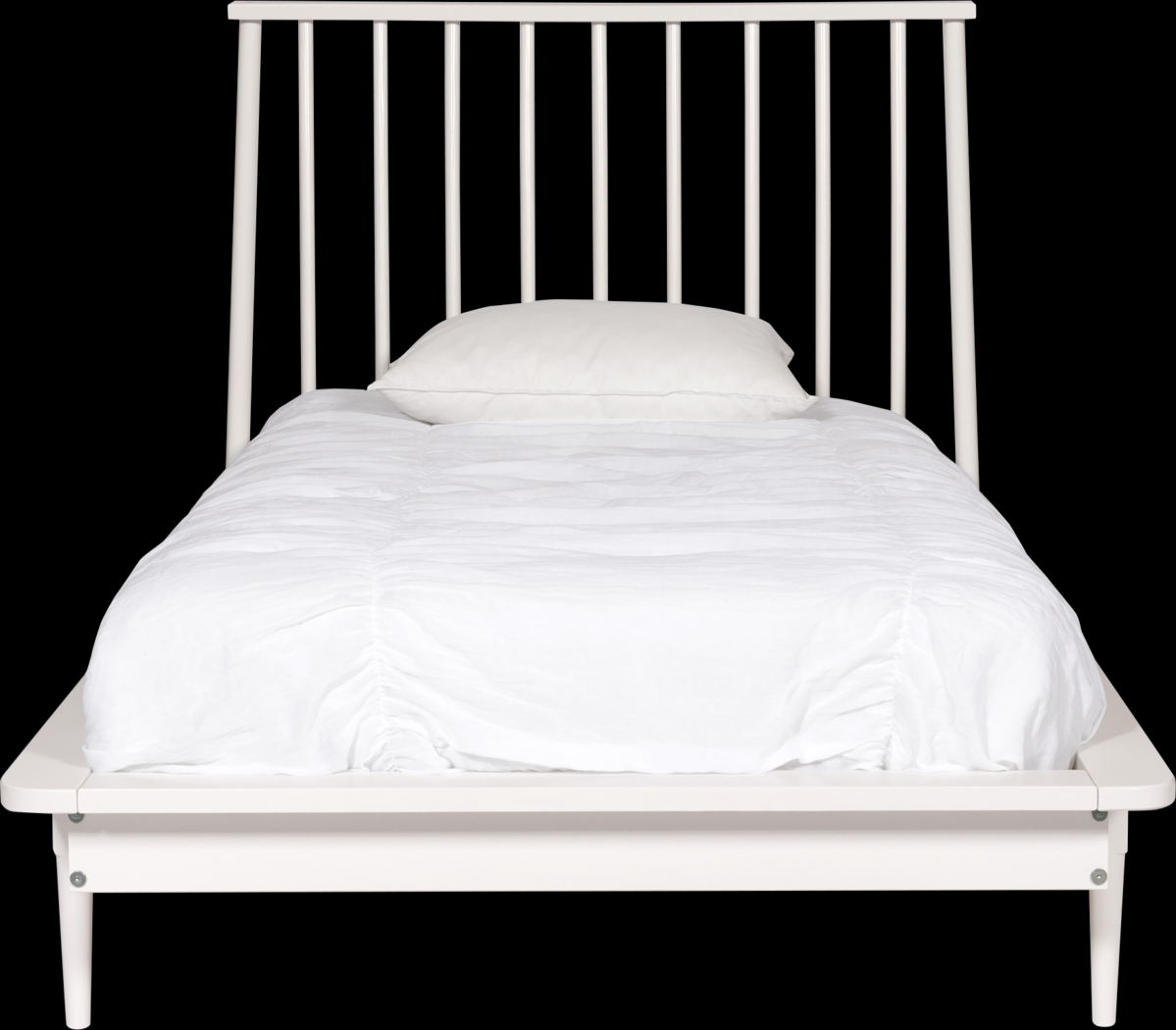 Burnsley White Twin Bed - Thumbnail - Image 2