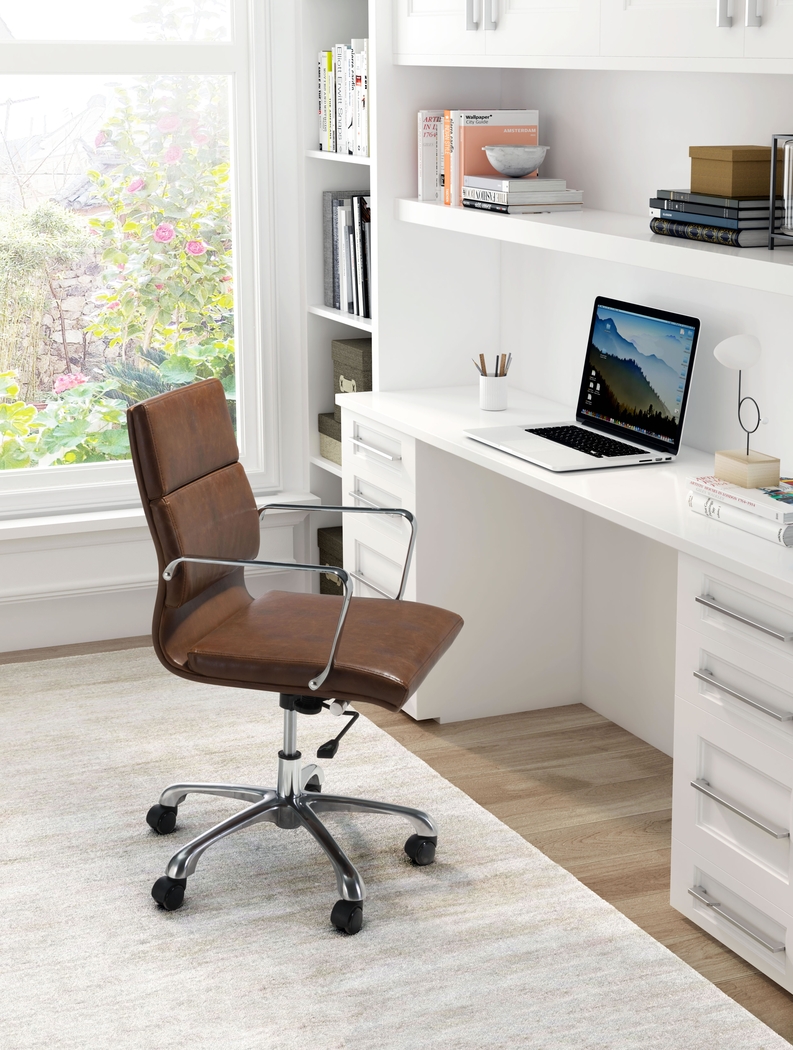 Burnty Brown Office Chair - Thumbnail - Image 5