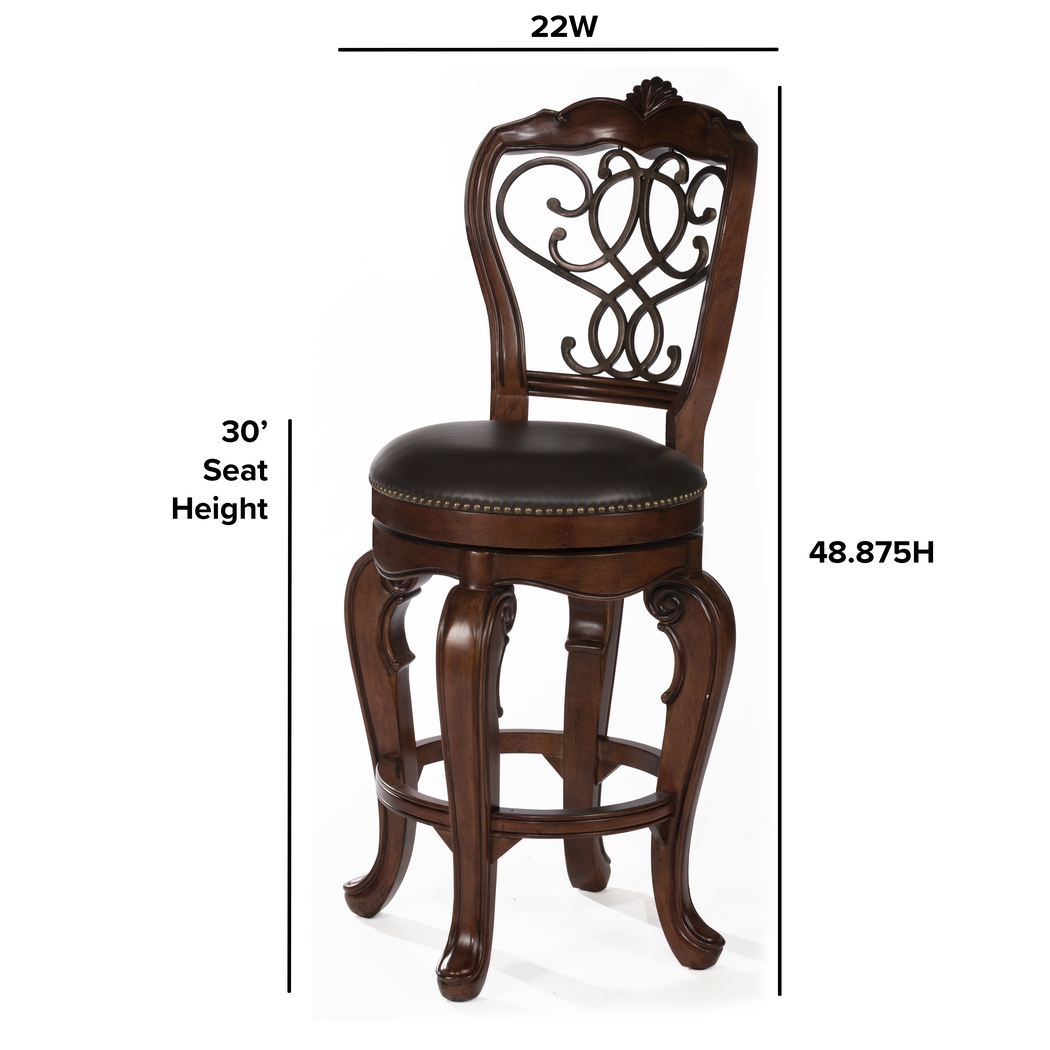 Burrell Brown Barstool - Thumbnail - Image 2
