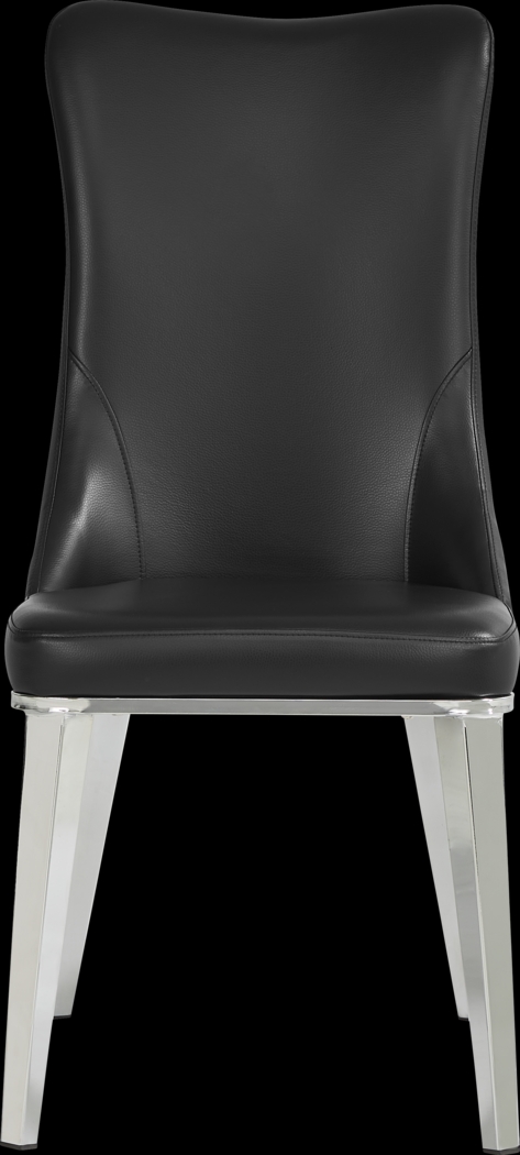 Burrette Black Side Chair - Thumbnail - Image 2