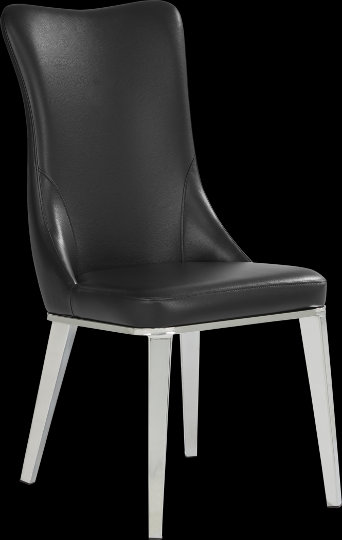 Burrette Black Side Chair - Thumbnail - Image 1