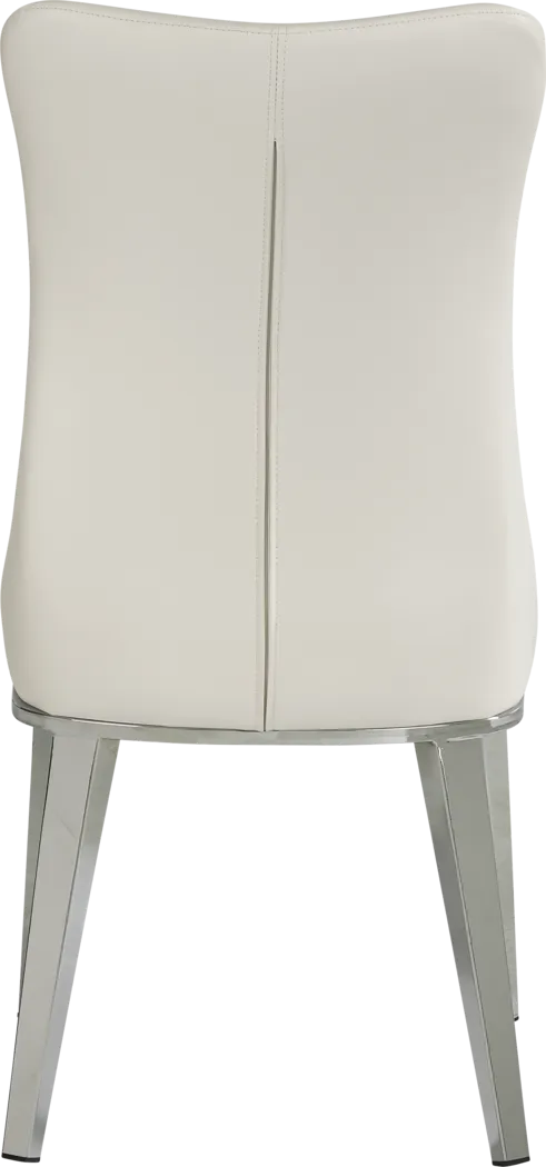 Burrette White Side Chair - Thumbnail - Image 3