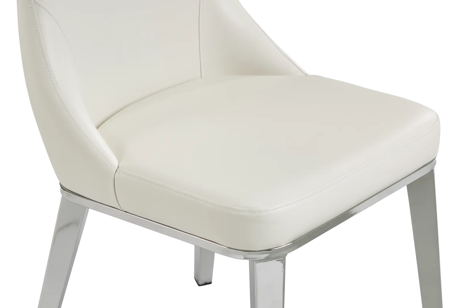 Burrette White Side Chair - Thumbnail - Image 4