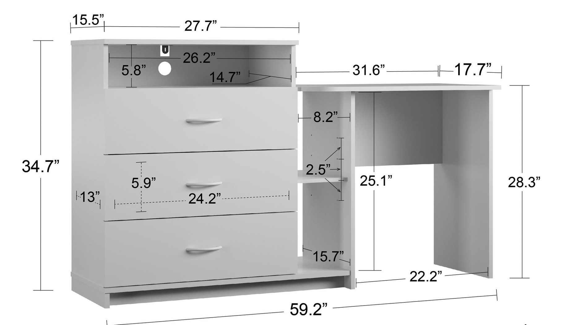 Burritt Gray Desk - Thumbnail - Image 10