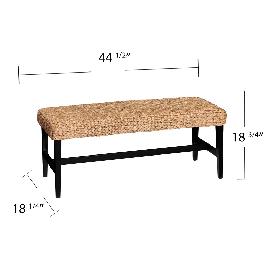 Bursard Black Accent Bench - Image 7