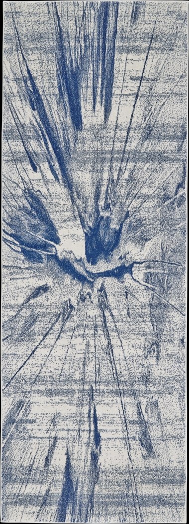 Burst Blue 2'10 x 7'10 Runner Rug - Thumbnail - Image 1