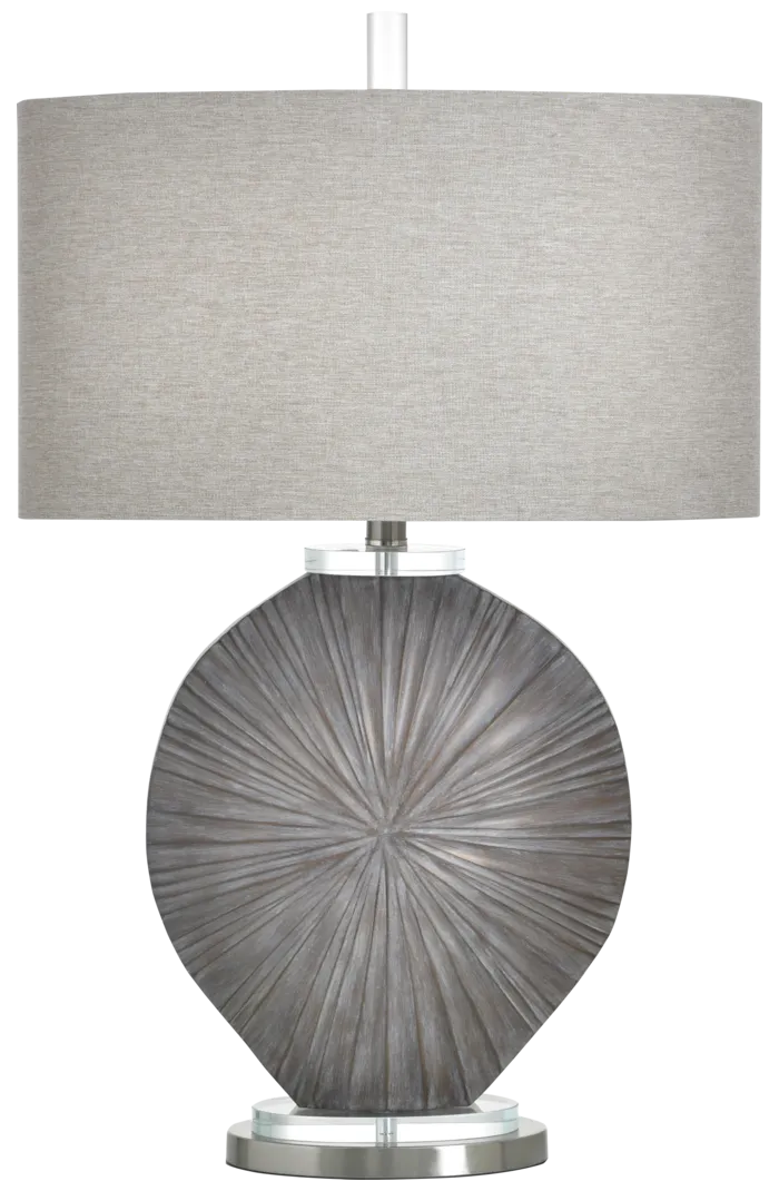 gray table lamp