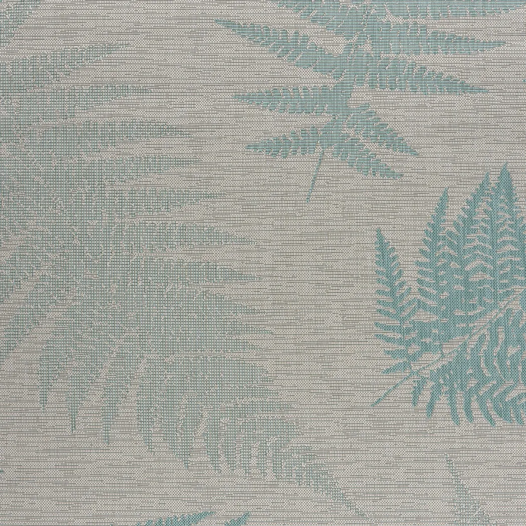 Burswin Teal,Cream 7'10 x 9'10 Indoor,Outdoor Rug - Thumbnail - Image 4