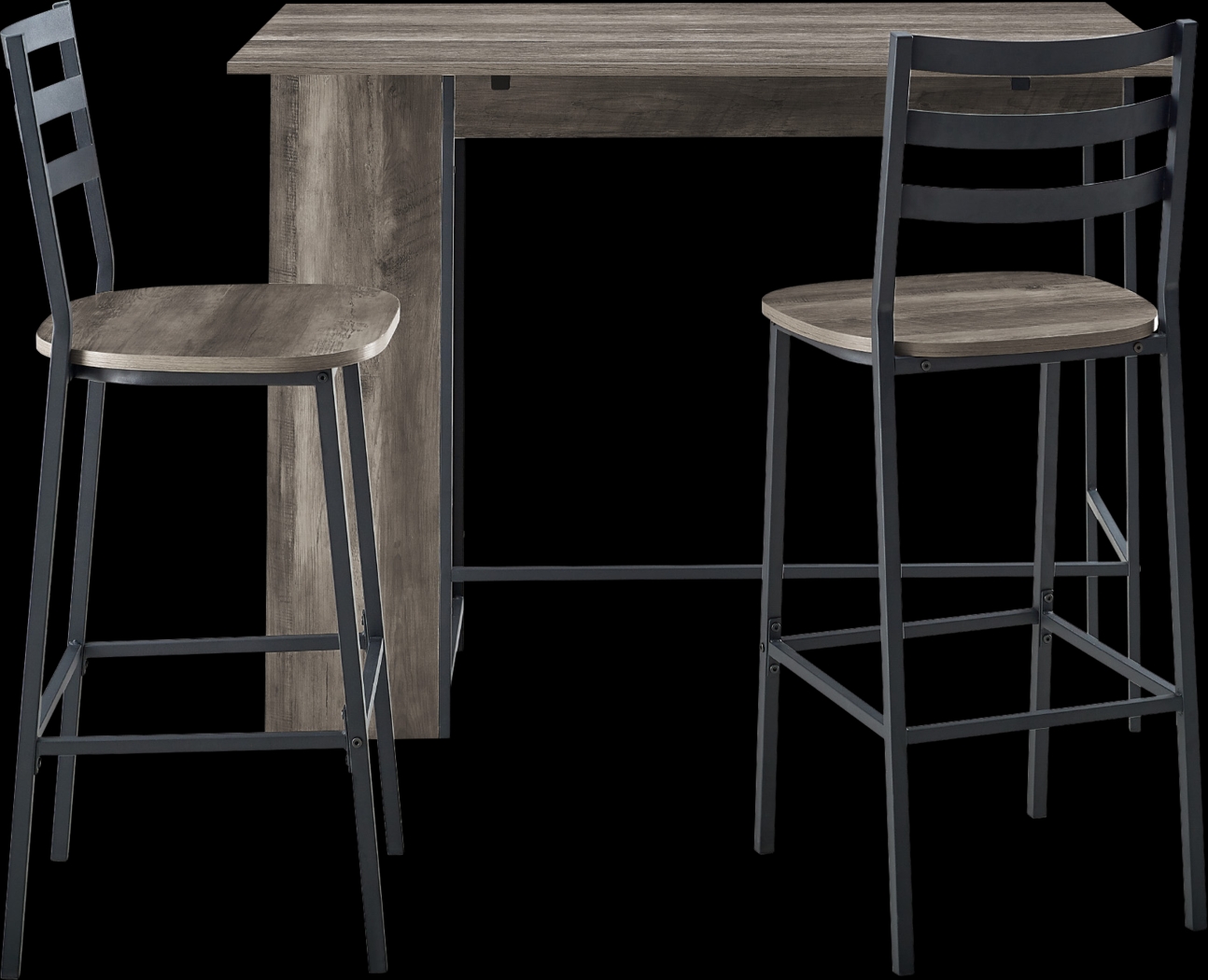 Burton Street Gray 3 Pc Counter Height Table Set - Thumbnail - Image 2