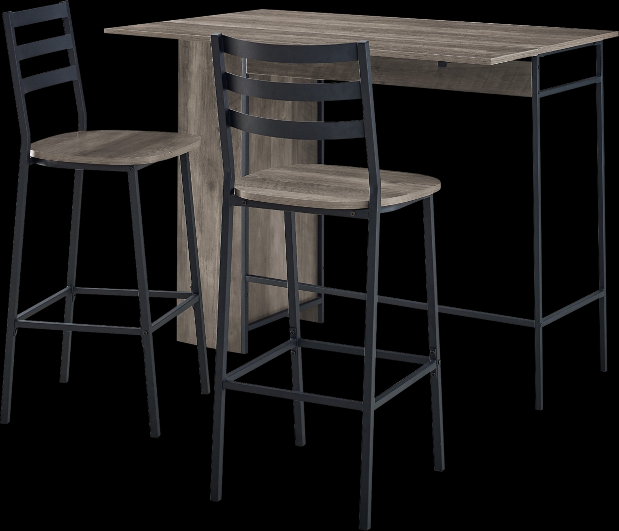 Burton Street Gray 3 Pc Counter Height Table Set - Thumbnail - Image 1