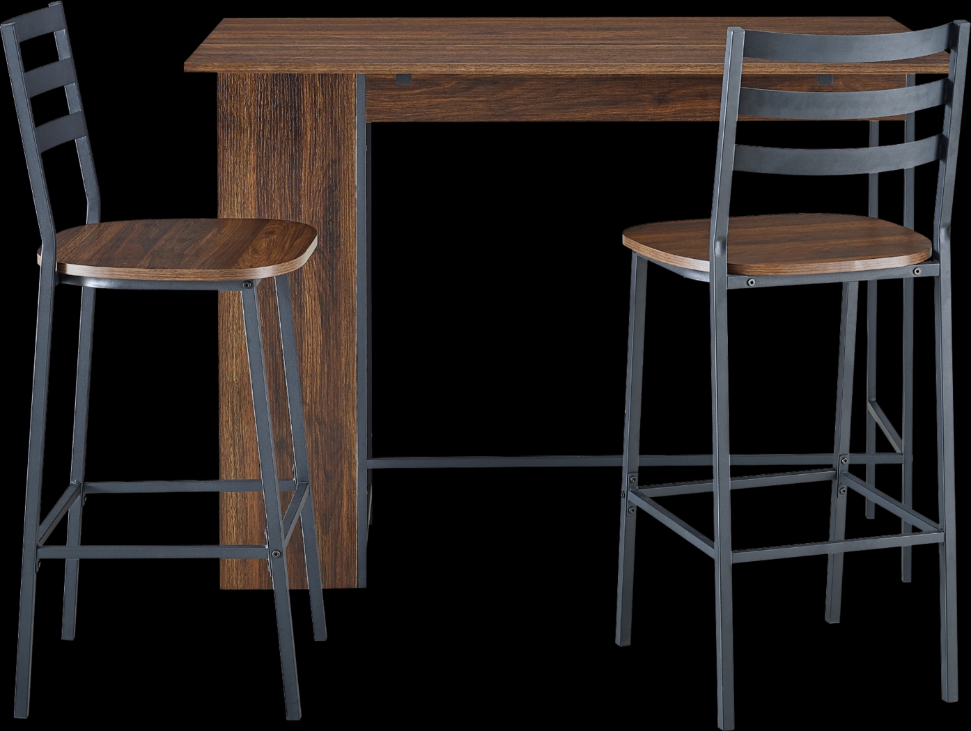 Burton Street Walnut 3 Pc Counter Height Table Set - Thumbnail - Image 3