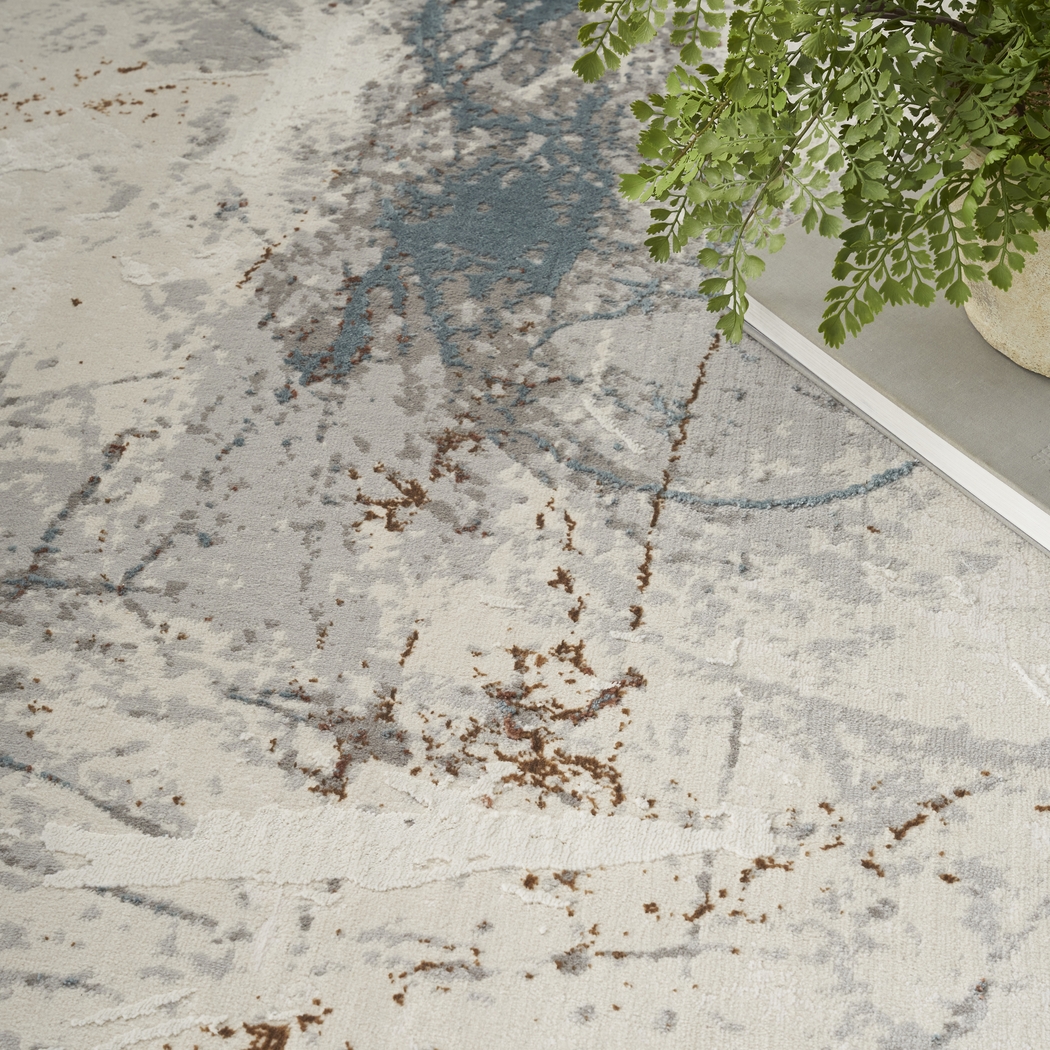 Burvern Cream/Blue 7'10 x 9'10 Rug - Thumbnail - Image 3