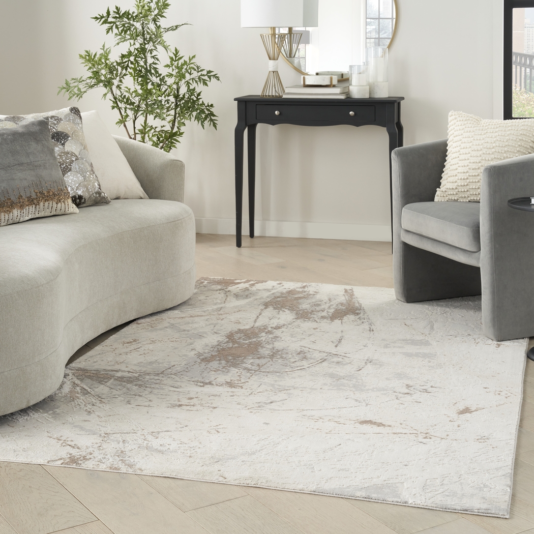 Burvern Cream/Gray 5'3 x 7'3 Rug - Thumbnail - Image 2