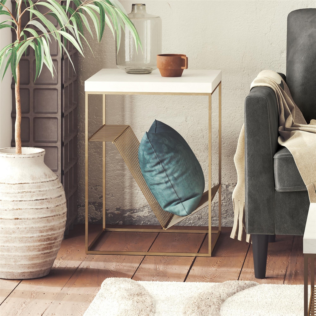 Bushey White End Table - Thumbnail - Image 4