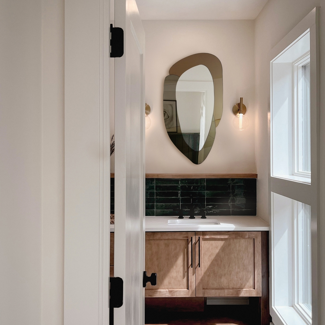 Bustrey Brown Irregular Wall Mirror - Thumbnail - Image 2