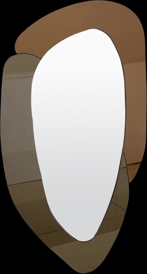 Bustrey Brown Irregular Wall Mirror - Thumbnail - Image 1