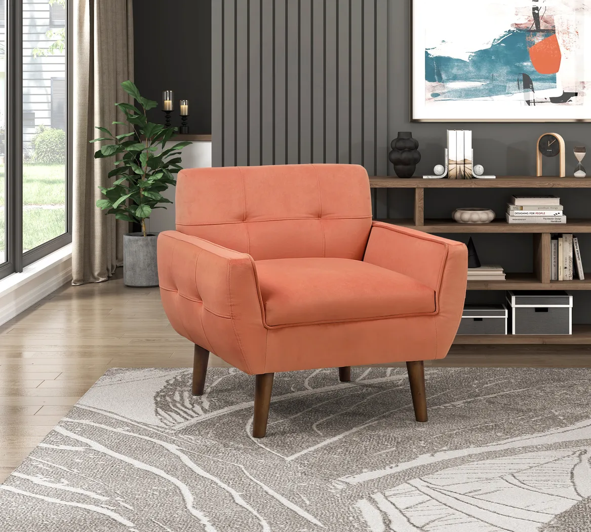 Butan Orange Accent Chair - Thumbnail - Image 2