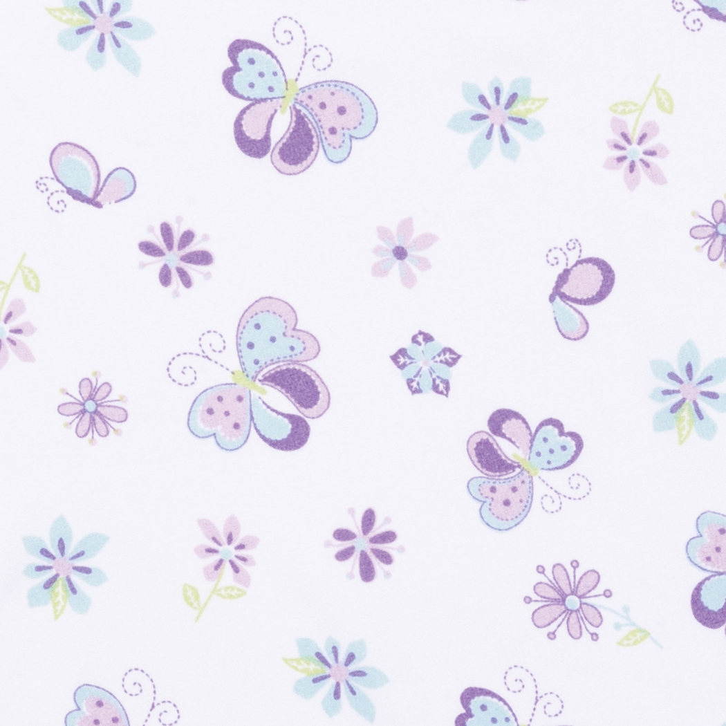 Butterfly Murmurs Purple 4 Pc Baby Bedding Set - Thumbnail - Image 3