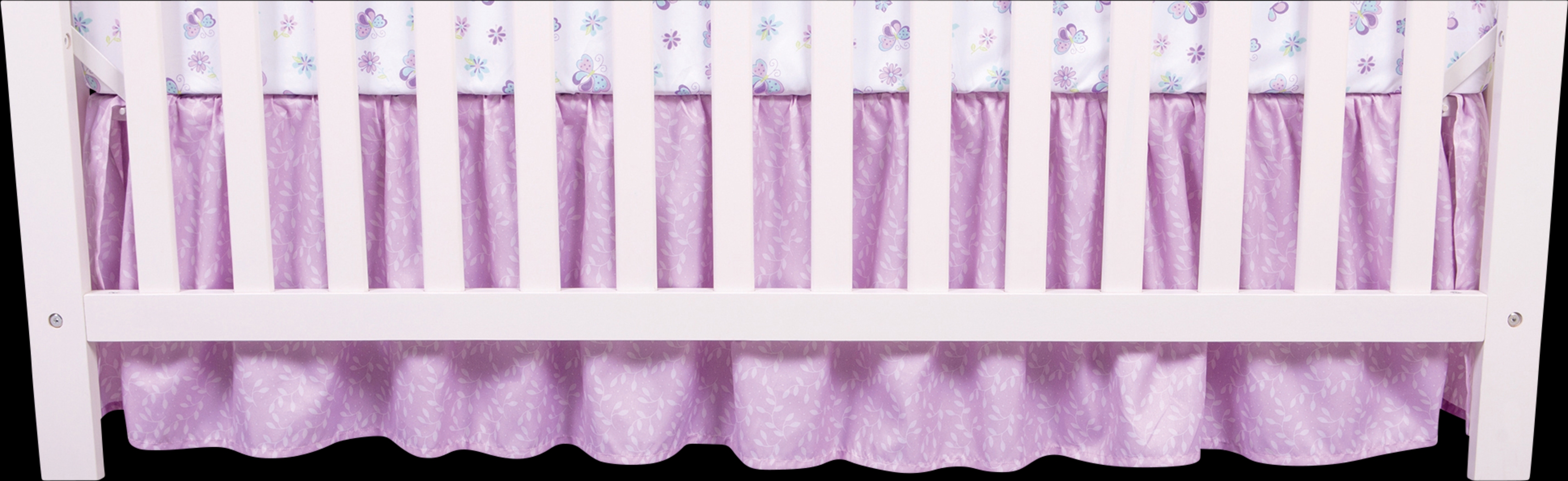 Butterfly Murmurs Purple 4 Pc Baby Bedding Set - Thumbnail - Image 5