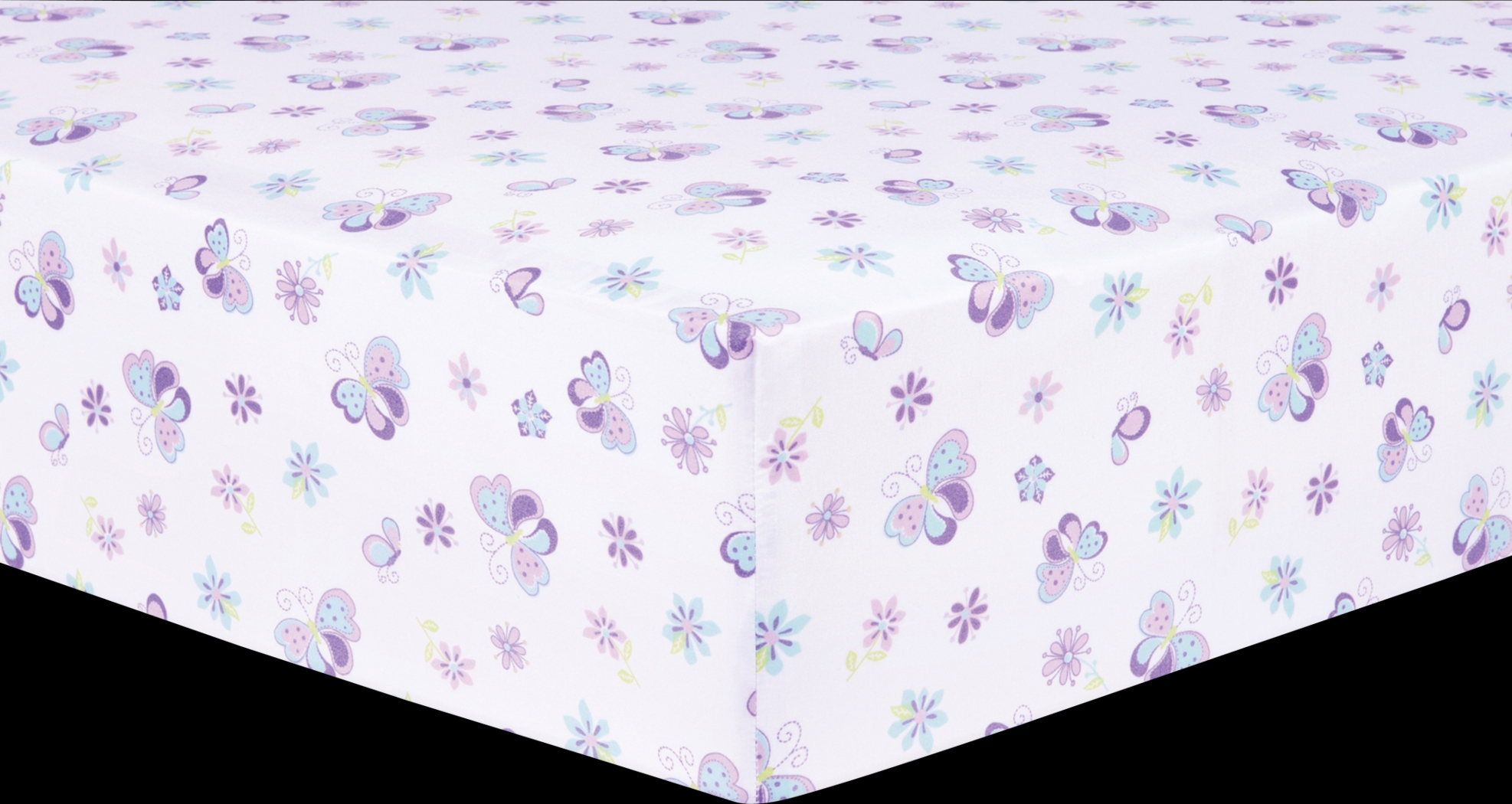 Butterfly Murmurs Purple 4 Pc Baby Bedding Set - Thumbnail - Image 7