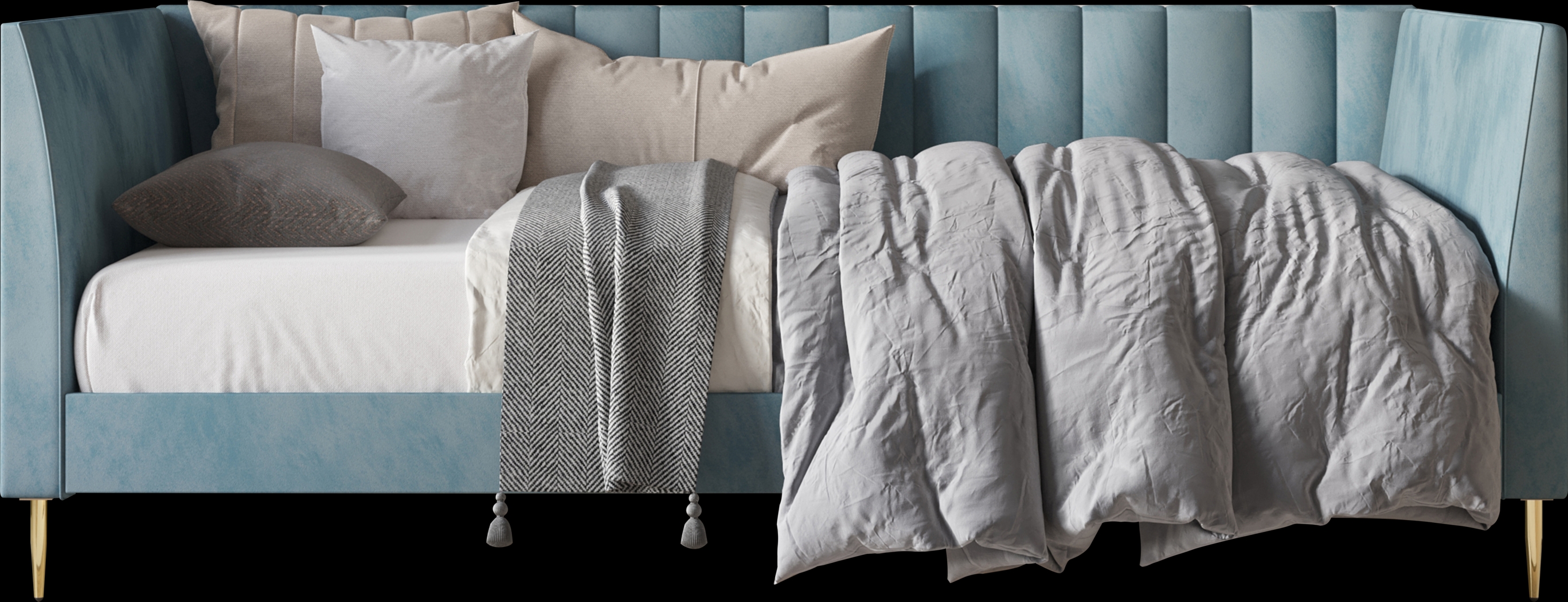 Buxmont Blue Twin Daybed - Thumbnail - Image 1