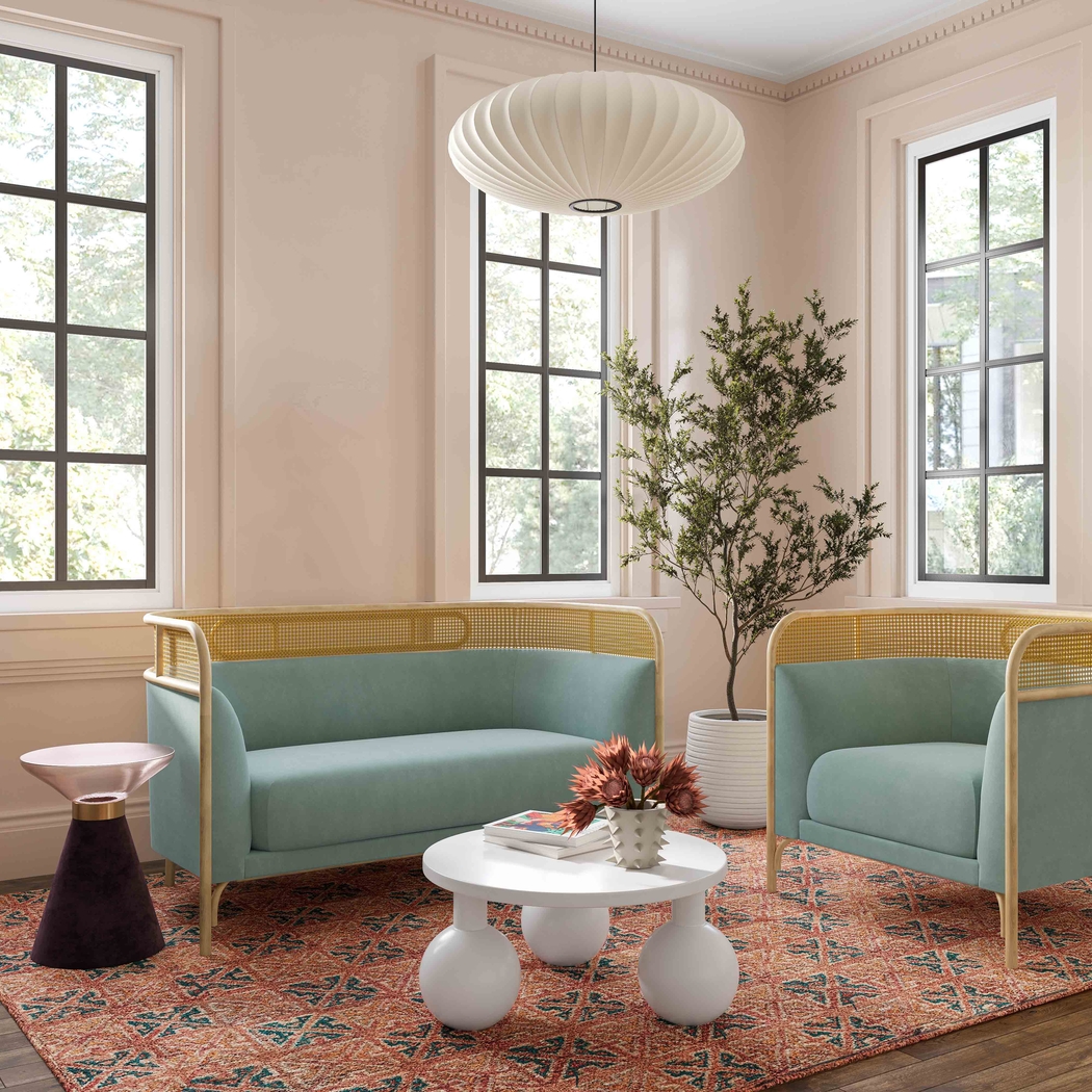 Bybee Blue Accent Chair - Thumbnail - Image 2