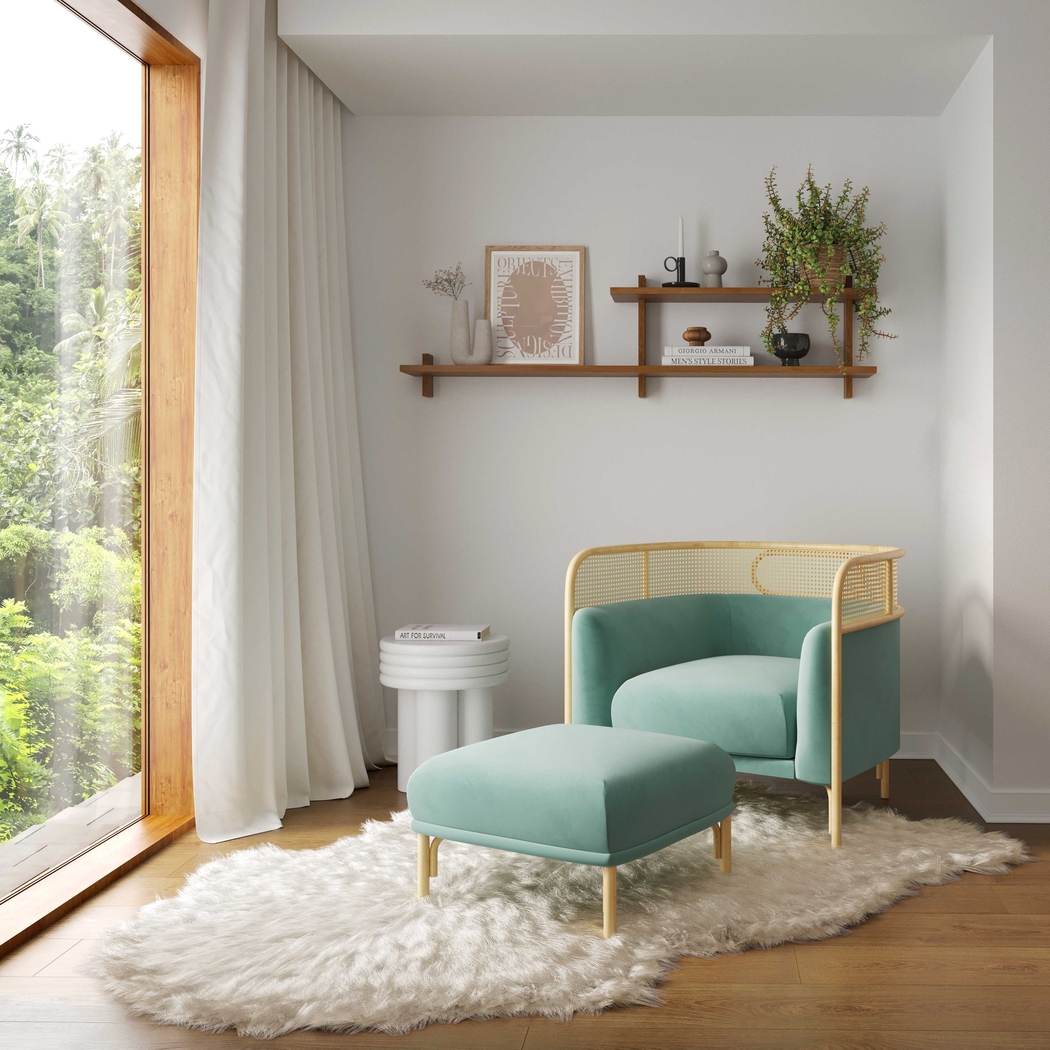 Bybee Blue Accent Chair - Thumbnail - Image 3