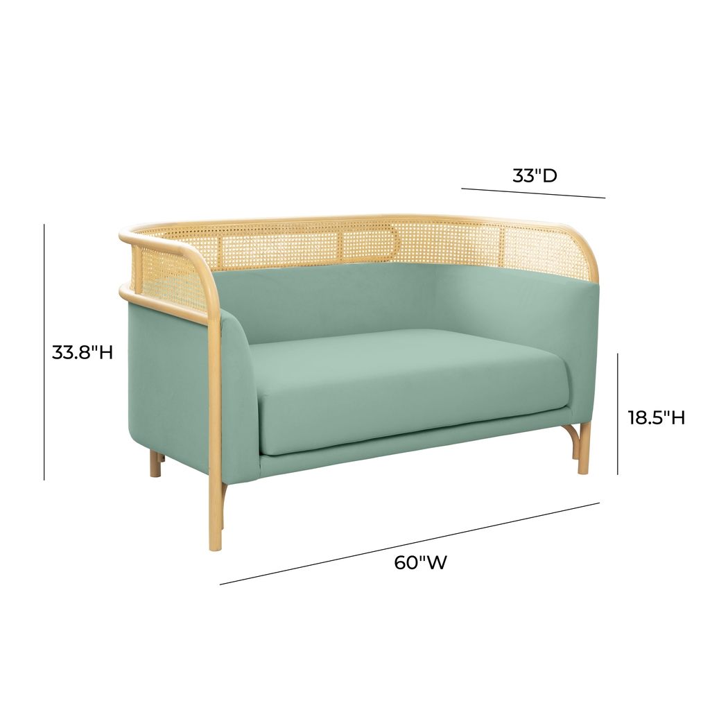 Bybee Blue Loveseat - Thumbnail - Image 5